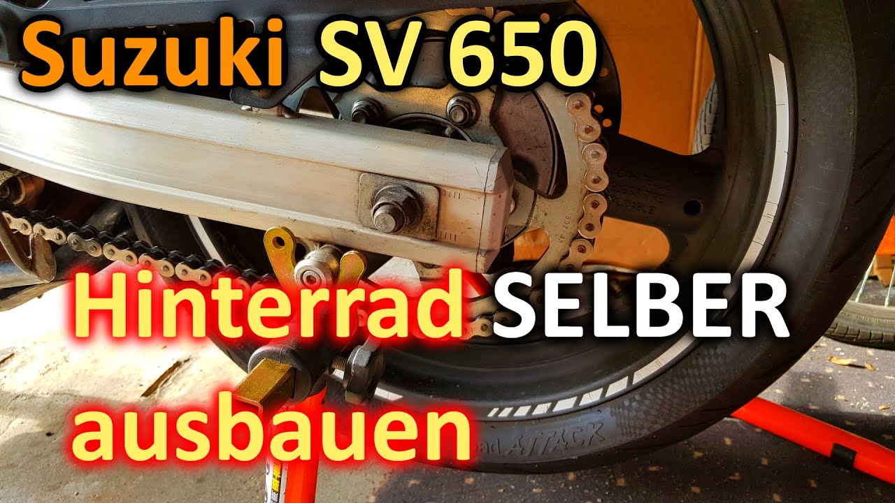 Suzuki SV 650 Hinterrad ausbauen / rear wheel removal