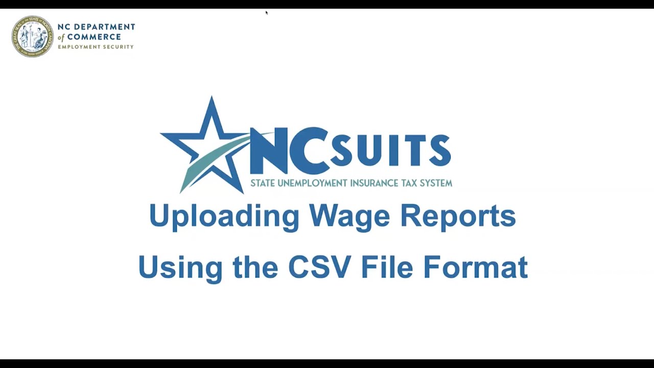 Uploading Wage Reports Using the CSV File Format
