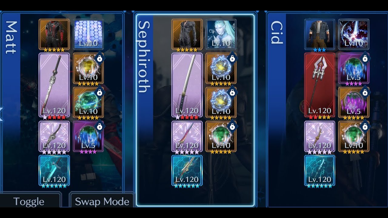 [FF7 Ever Crisis]: Bahamut Sin Fury (Sephi OB6- Cid OB1)