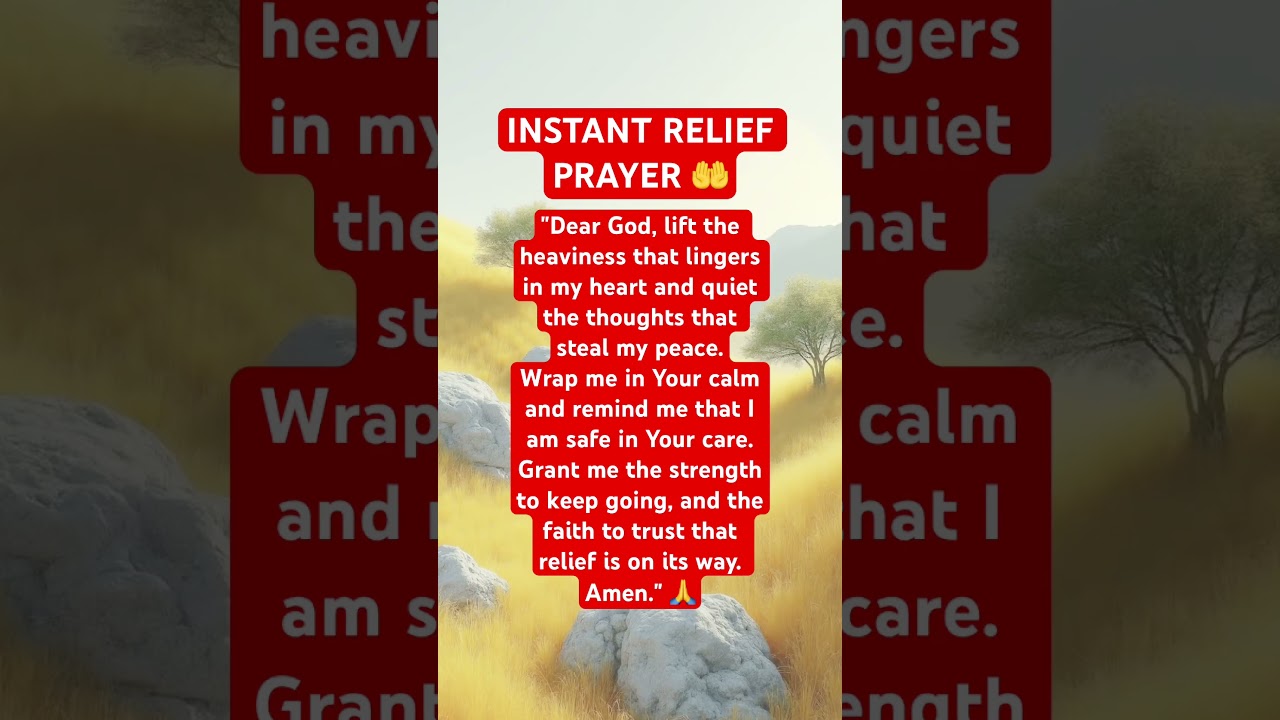 INSTANT RELIEF PRAYER 
