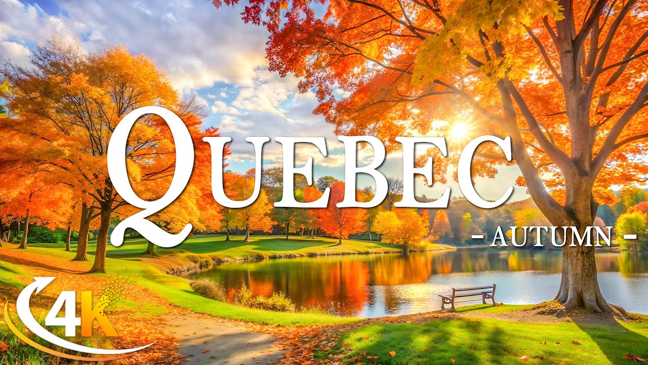 Enchanting Autumn Quebec with Beautiful Piano Music🍁4K Autumn Ambience, Fall Foliage🍁4K Video UHD