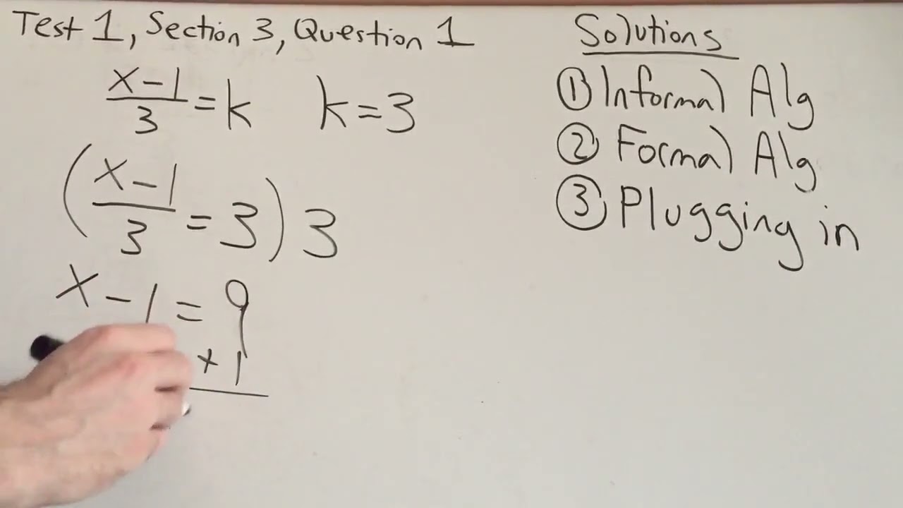 SAT Math Solutions - Test 1, Section 3, Question 1