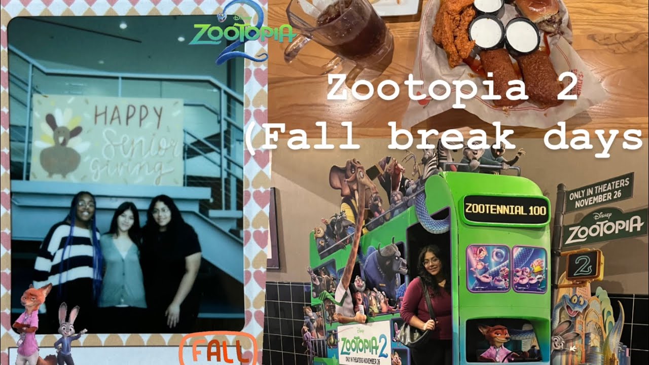 Fall Break Days diary: Movie night watching Zootopia 2 🐰🦊🍁(extra senior giving clips) 