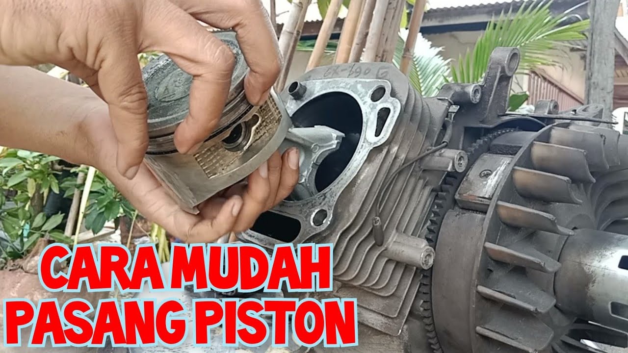 Tidak perlu Pistons Ring Compress Cara ini Paling Mudah Pasang  Pistons Gx 390 @Teknik_Tokusatsu