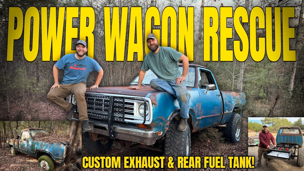ABANDONED Dodge Power Wagon Rescue! Rear Mounted Fuel Tank & Custom Exhaust!