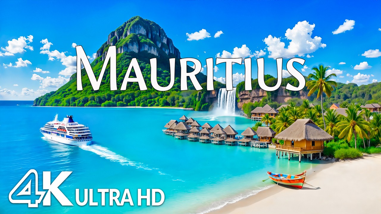 Mauritius Island 4K – Indian Ocean Lagoon, Palm Beaches & Tropical Island Beauty | Relaxing Music
