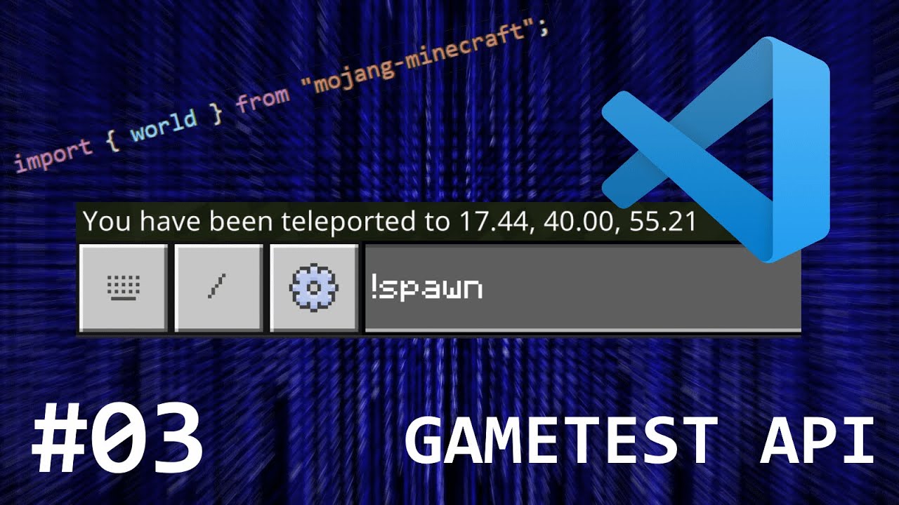 #03 Custom Commands (einfach) ! mojang-minecraft GAMETEST FRAMEWORK (GER)