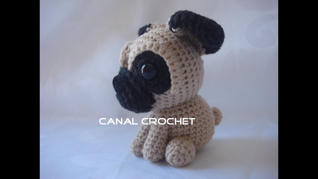 perro pug  amigurumi tutorial