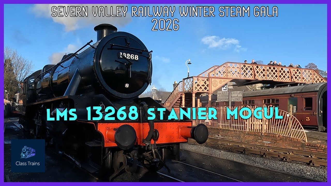 13268 LMS Stanier Mogul Severn Valley Railway Winter Steam Gala 2026