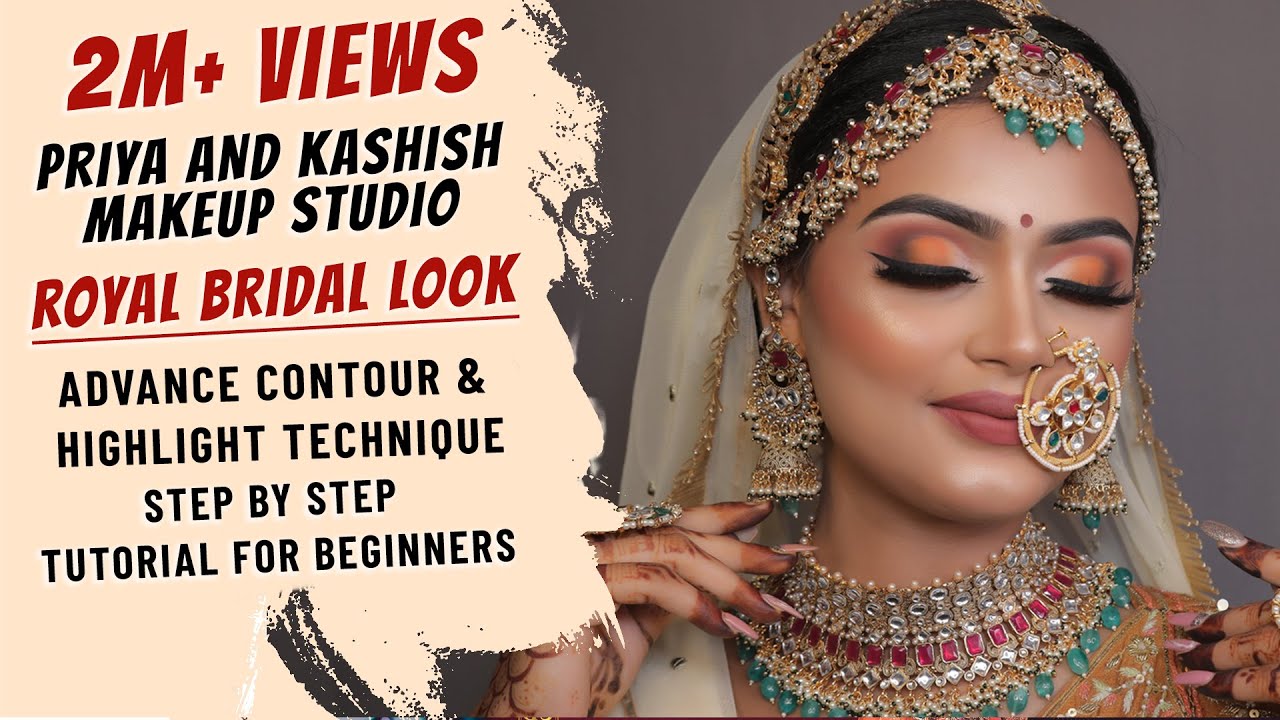 How to do Royal Bridal Look Advance Contour & Highlight Technique|@pkmakeupstudio |MAKEUP Tutorial