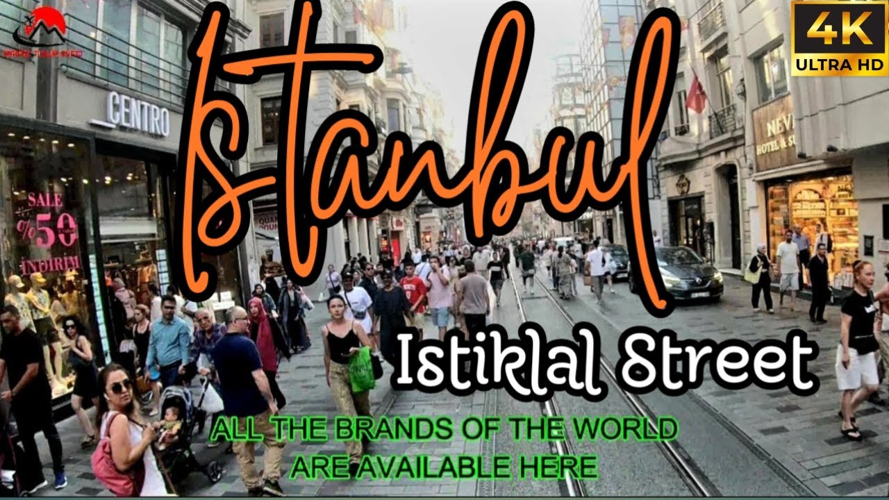 Istanbul Istiklal Street Walking Tour 4k || Beyoğlu İstiklal Caddesi Taksim / Istanbul