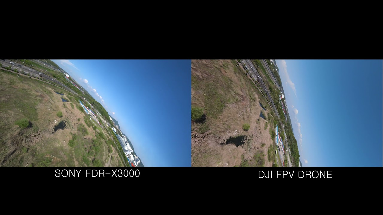 DJI FPV Drone Sony FDR-X3000 comparison
