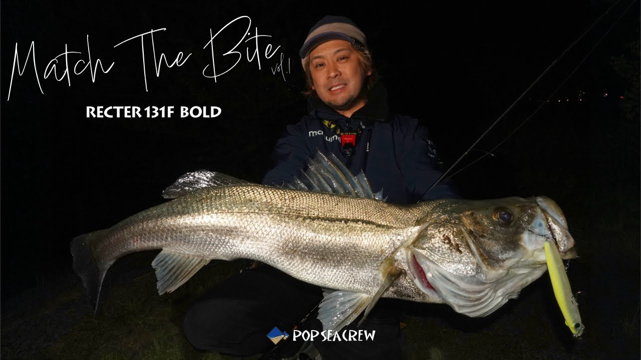 湾奥リバーのイナっ子パターン！おかっぱり春の荒川で90UPのシーバスが強烈なバイト！！【Match The Bite vol.1】
