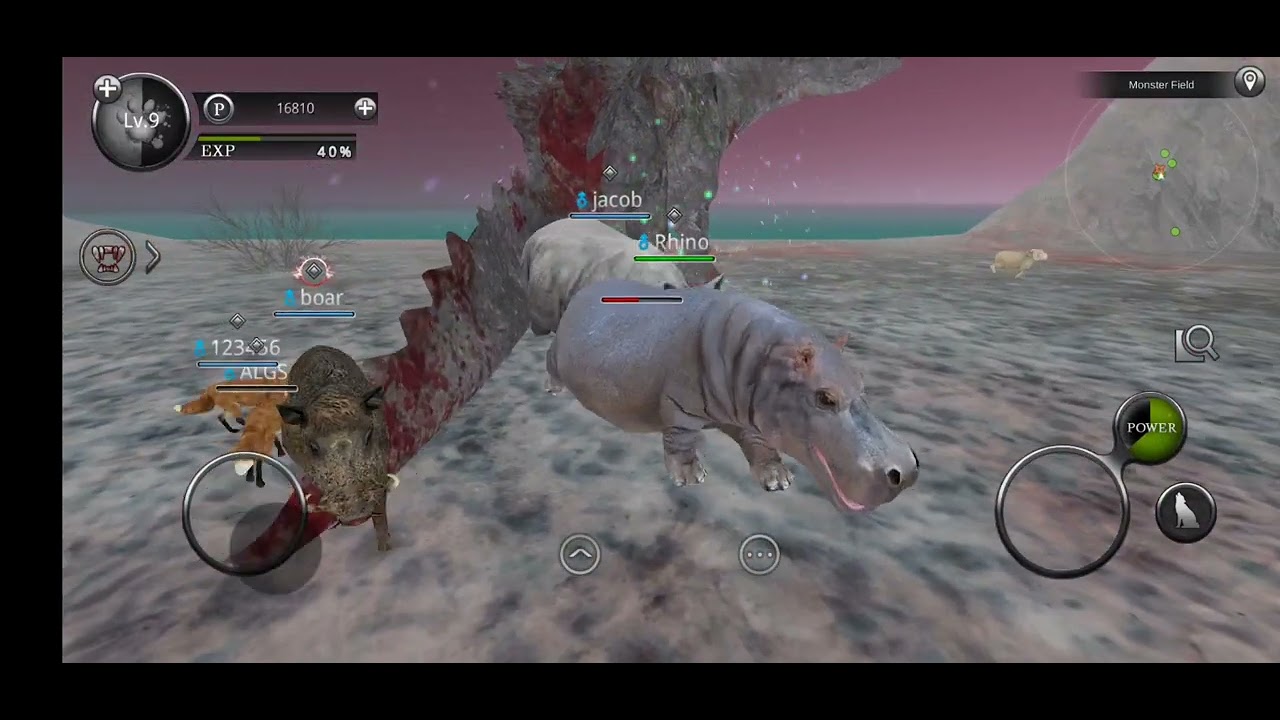 Wild animals online Animals Vs Fishman monster field