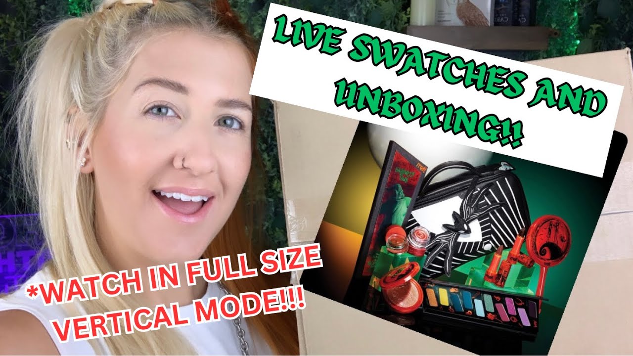 🔴 MELT x NIGHTMARE BEFORE CHRISTMAS Live Unboxing & Swatches!!