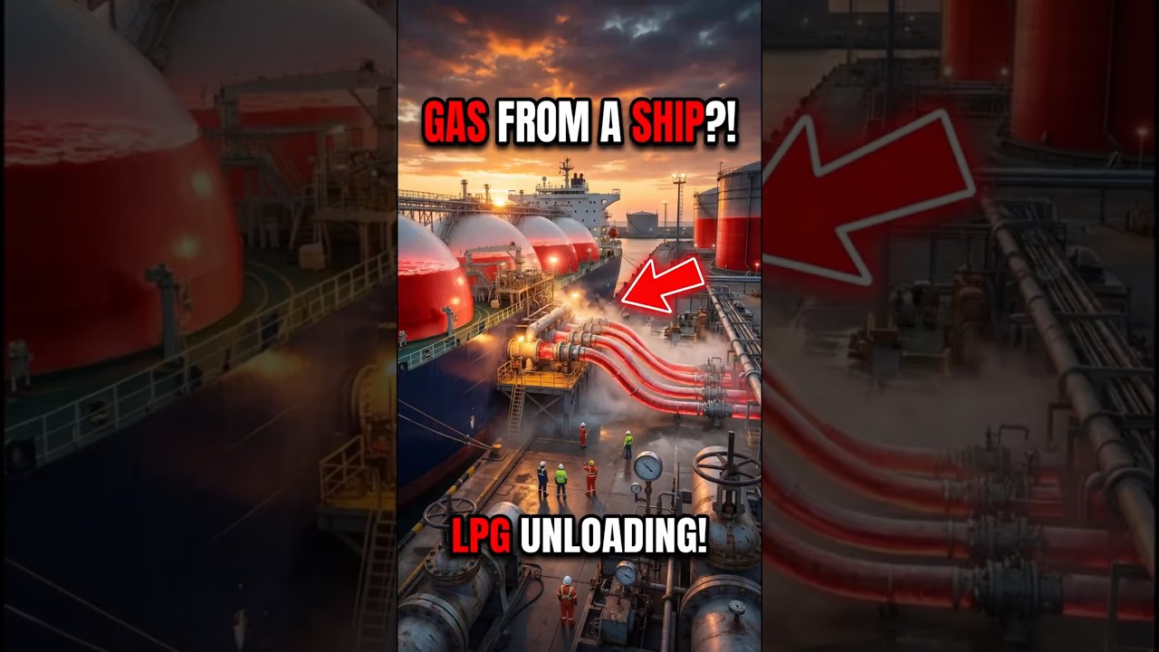 How Giant LPG Ships Safely Unload Gas at Ports #shorts #ocean