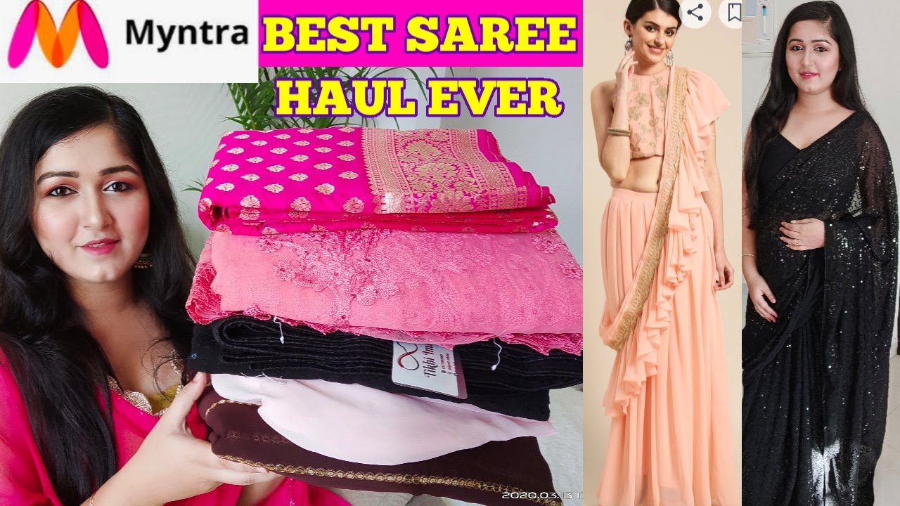 *New* Myntra Designer Saree & Kanjeevaram Silk Saree For Festive Session / Myntra Saree Haul