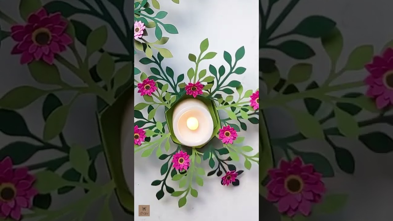 Cricut Craft: Floral Tealight Holders