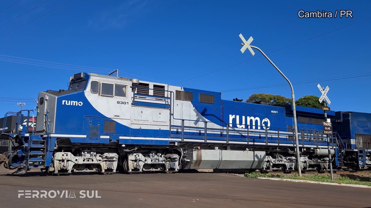 Locotrol Dash-9 com SD40 cruzando Cambira/PR 🚂📡