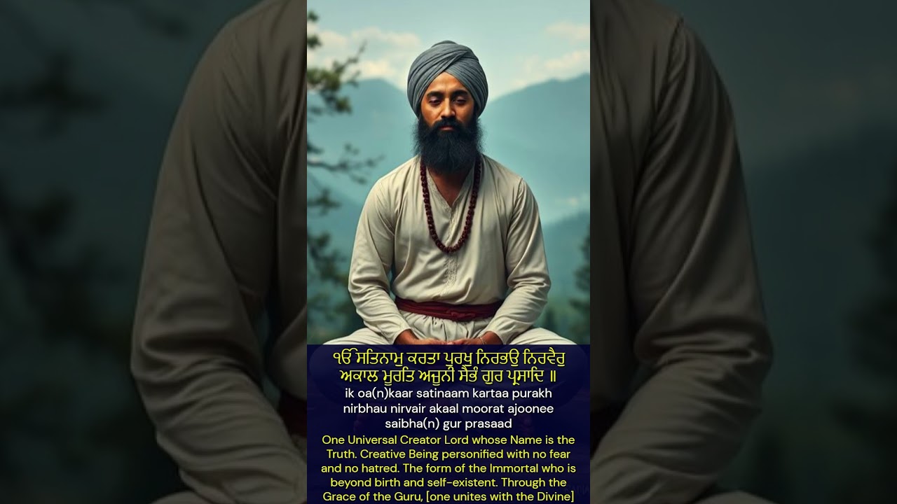 ਮੂਲ ਮੰਤਰ - Mool Mantar - Bhai Karanvir Singh - Kirtan Roop - With Gurmukhi and Translations (9:16)