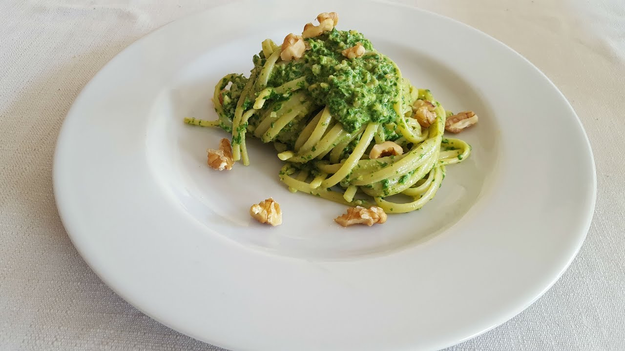 LINGUINE AL PESTO DI RUCOLA E NOCI⭐RITA CHEF.