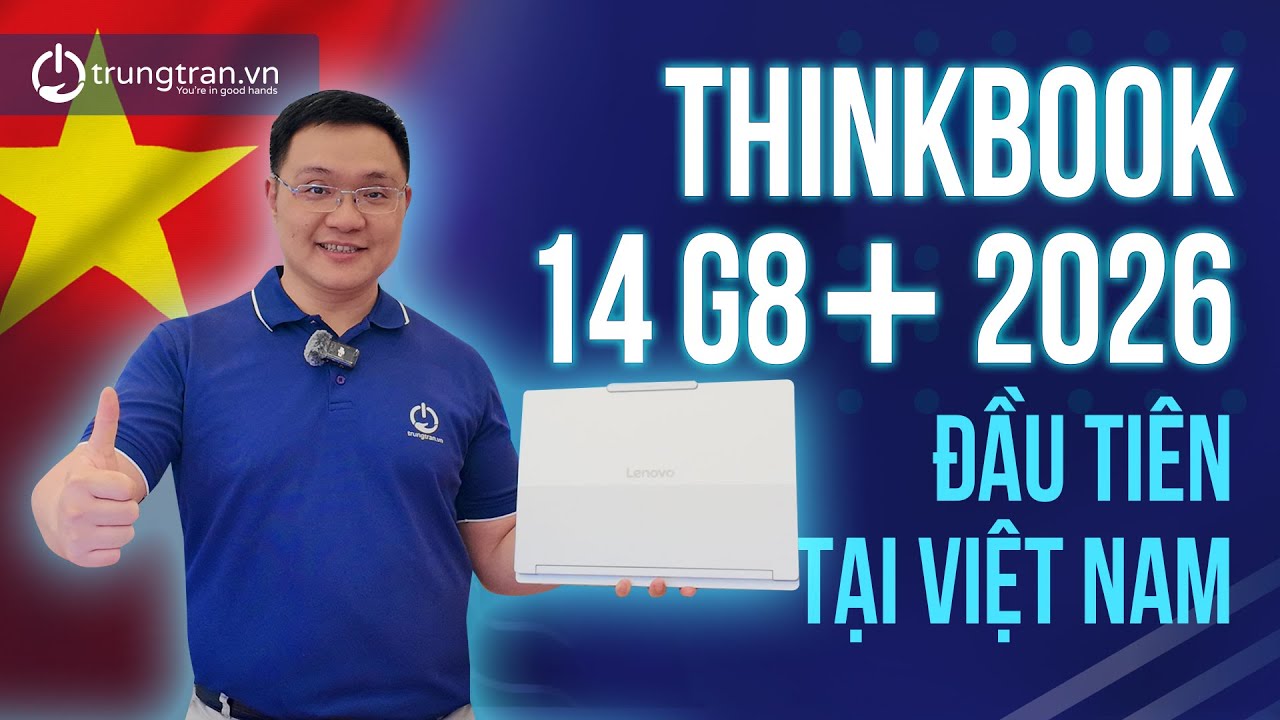 Trên tay Thinkbook 14 G8+ 2026 màu trắng đầu tiên tại Việt Nam!