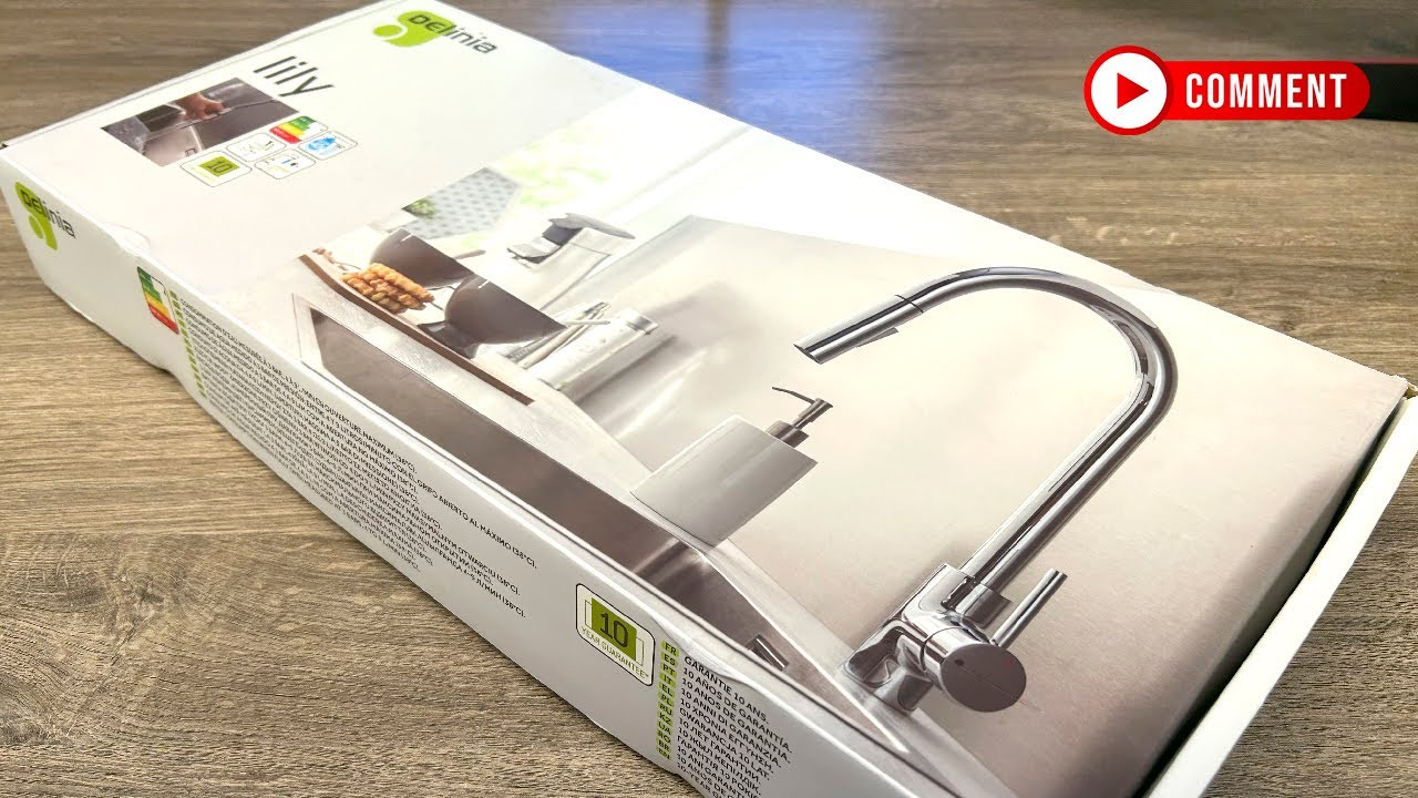 Lily Delinia kitchen faucet with pull-out spout. Unpacking. Installation