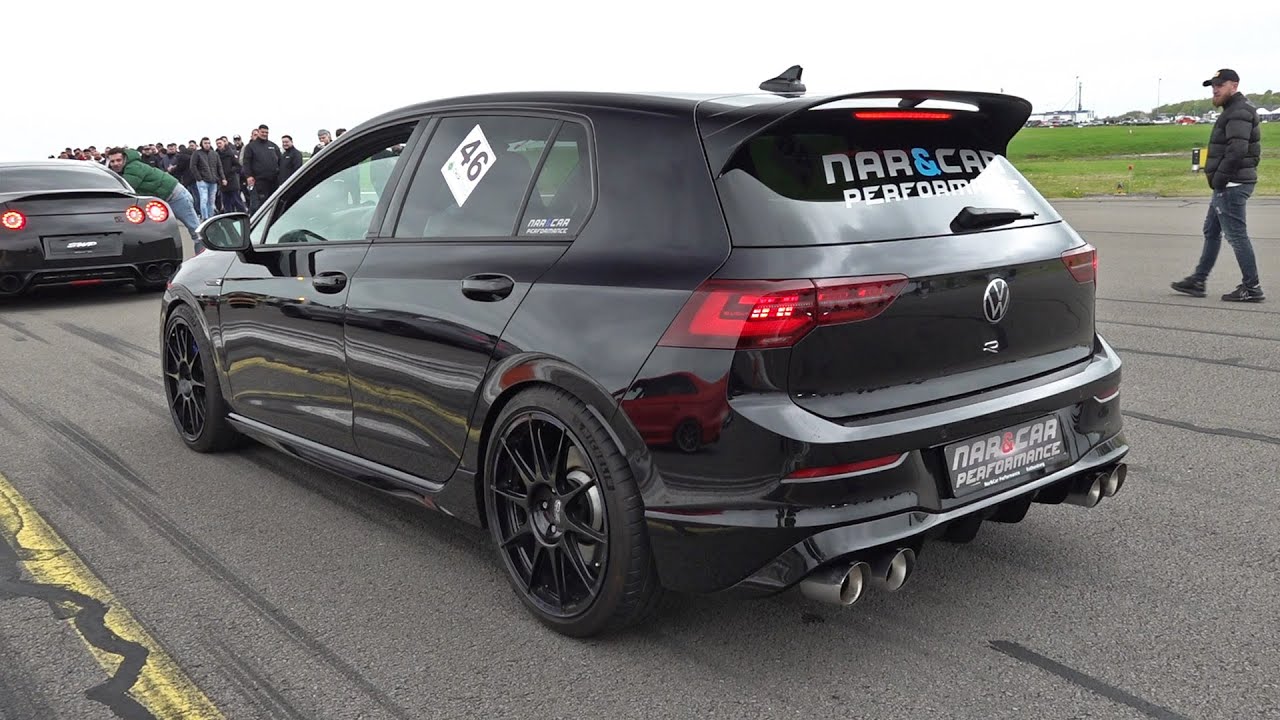 420HP Volkswagen Golf 8 R Stage 2 NAR&CAR - Revs, Launch Control, Drag Racing!