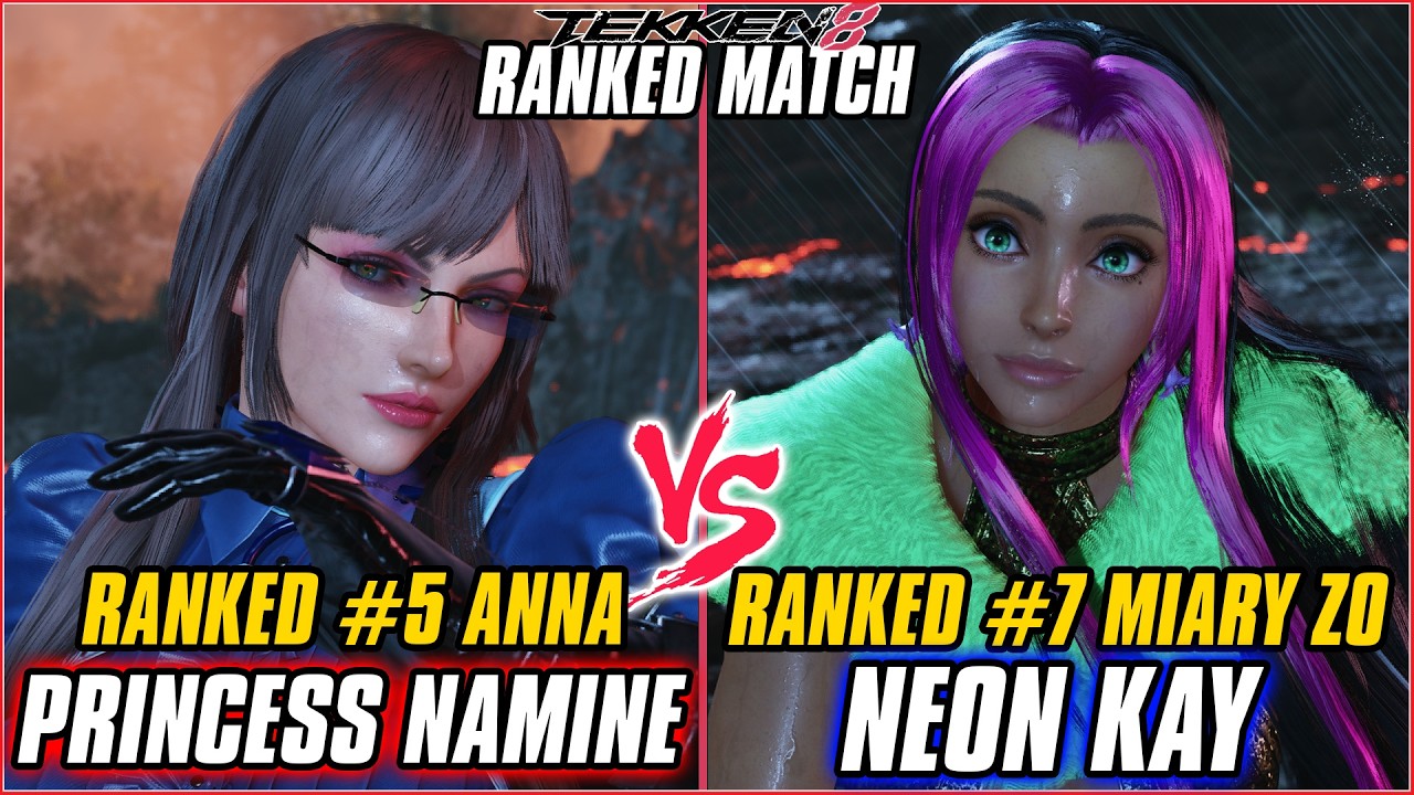 TEKKEN 8 ▰ PRINCESS NAMINE (#5 Ranked Anna) vs NEON KAY (#7 Ranked Miary Zo) ▰ T8 RANKED GAMEPLAY