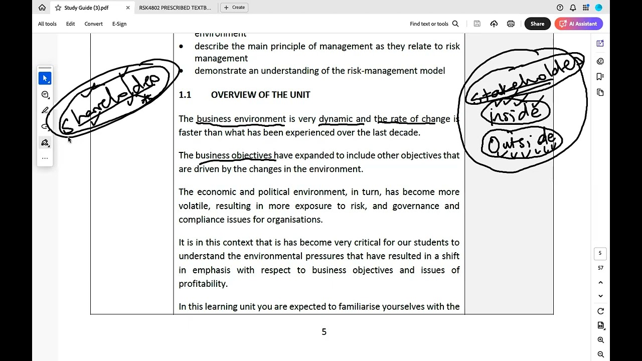 RSK4802 LEARNING UNIT 1 LESSON 1