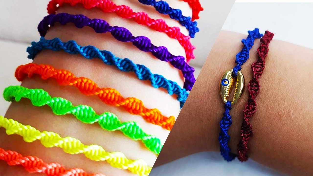 Makrome bileklik yapımı / Arkadaşlık bilekliği yapımı / Macrame Bracelet Making