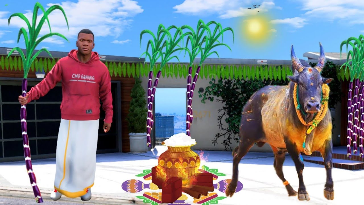 FRANKLIN CELEBRATING PONGAL GAMES IN GTA 5 | Gta 5 TAMIL | CMD Gaming