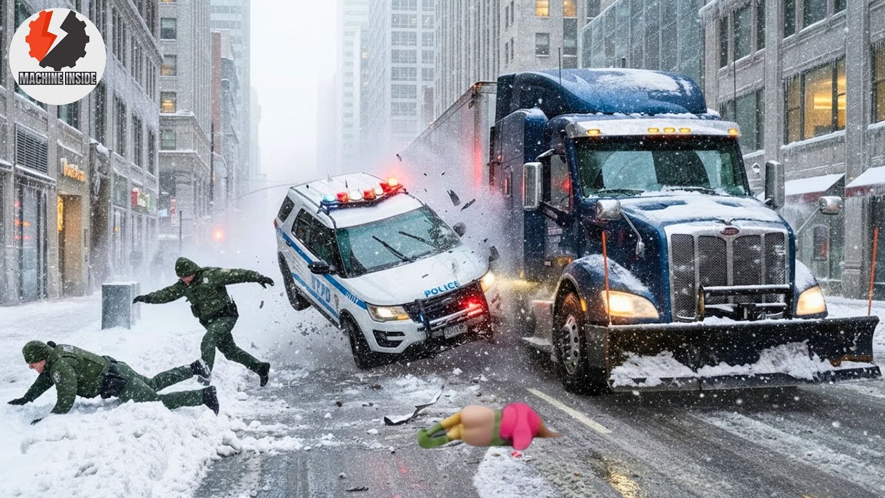 Idiots in Winter Trucks: How Snow and Ice Turn Small Mistakes Into Big Danger Caught on Camera #15