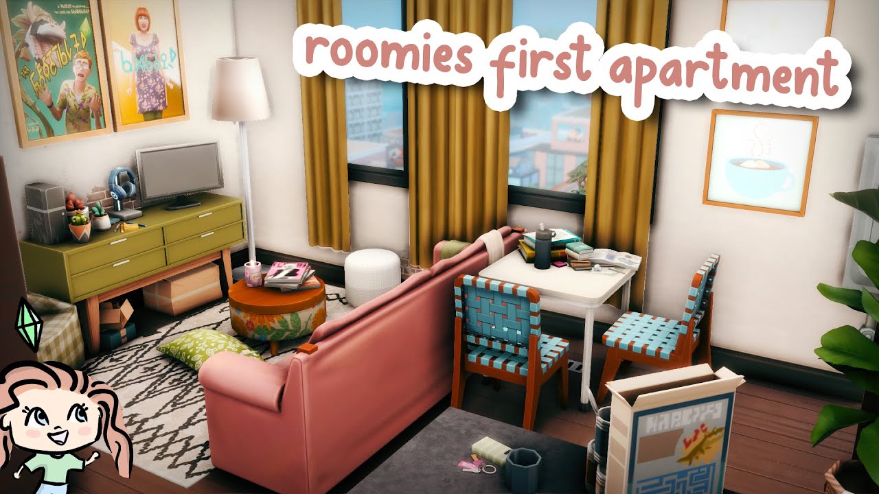 Roomies First Apartment 🛋️ || The Sims 4 Speed Build