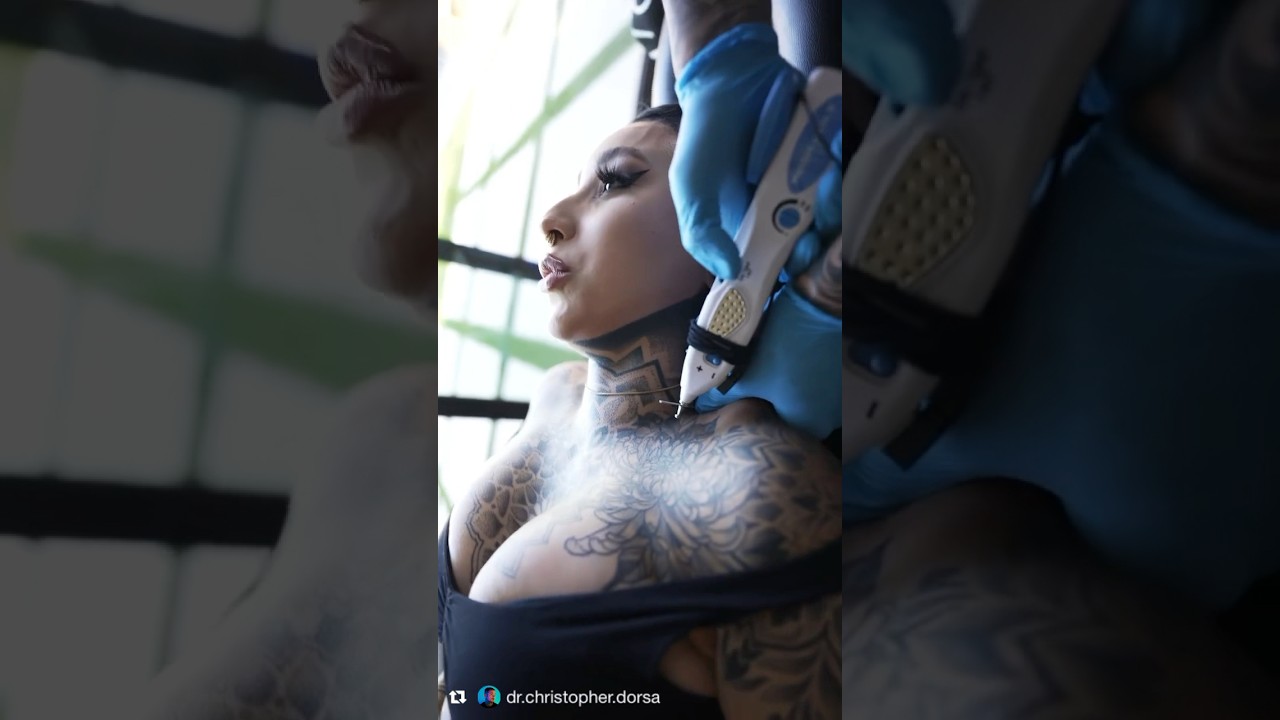Check Out @dr.christopher.dorsa & Beautiful Tattoo Model: @split_tongue_bri