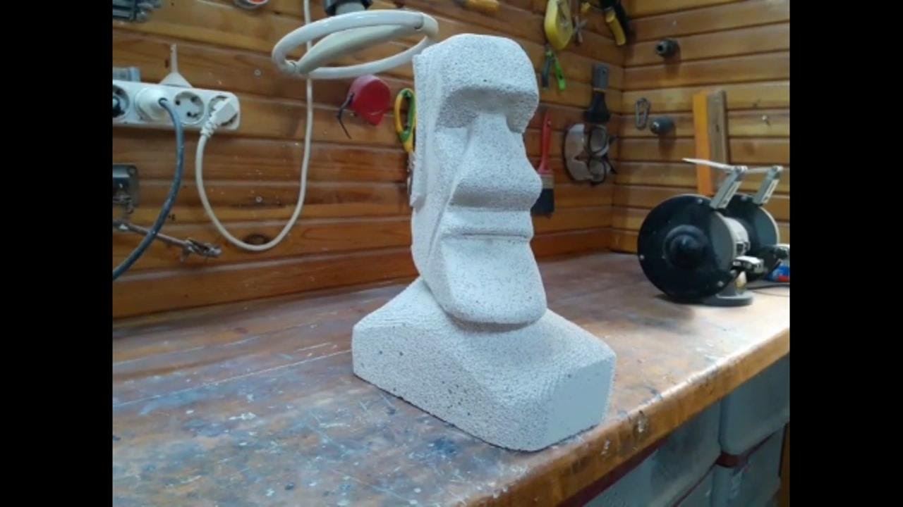 MOAI Sculpture using Ytong Aerated Block