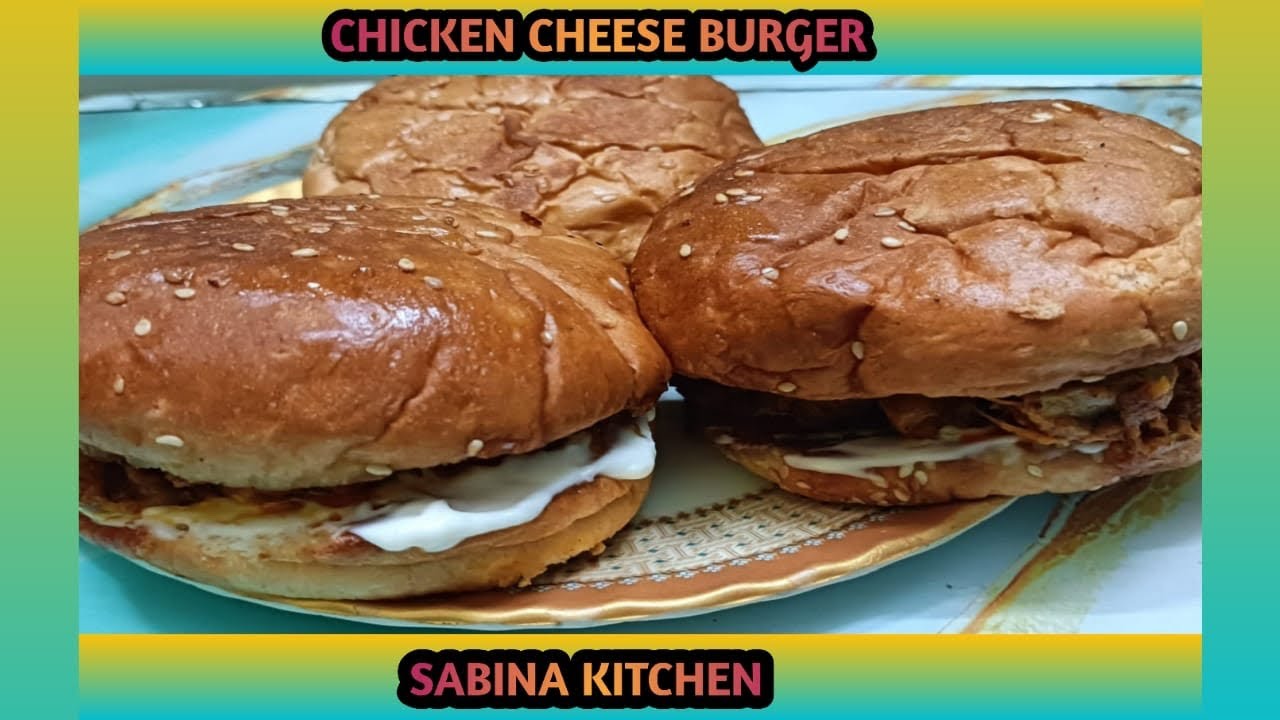 চিকেন চিজ বার্গার রেসিপি | HOMEMADE CHICKEN CHEESE BURGER | BETTER THAN ANY CAFE DELICIOUS CHEESY