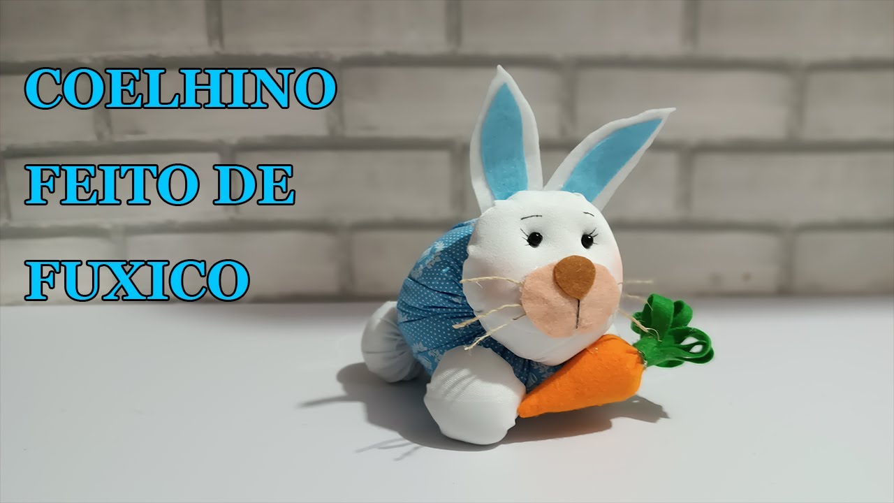 Passo a passo Coelhinho de Fuxico |  Coelhinho da Páscoa Fácil de fazer