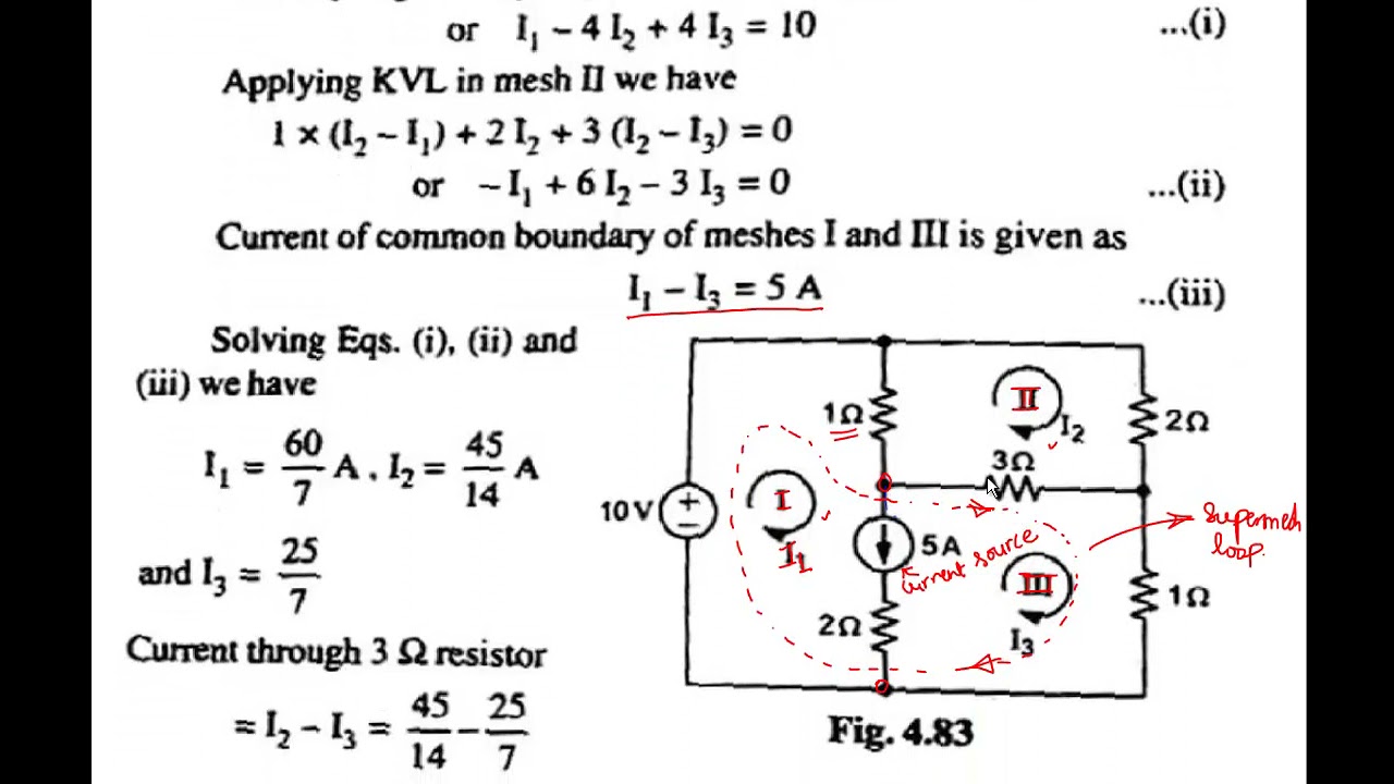 How to solve Super Mesh Analysis with solved Example | Circuit Theory
