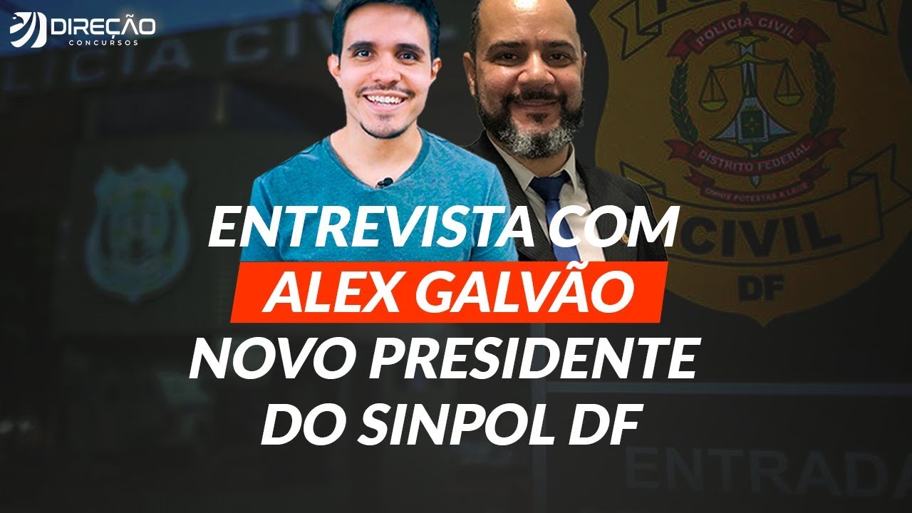 Concurso PCDF: entrevista com Alex Galvão, novo presidente do Sinpol DF | AO VIVO