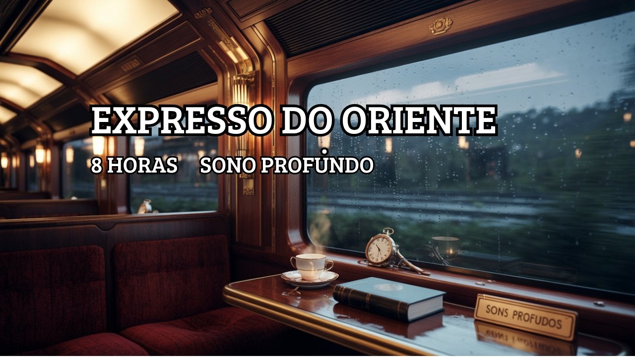 Expresso do Oriente: Viagem Noturna em Vagão de Luxo com Chuva | Som de Trem para Dormir (8 Horas)