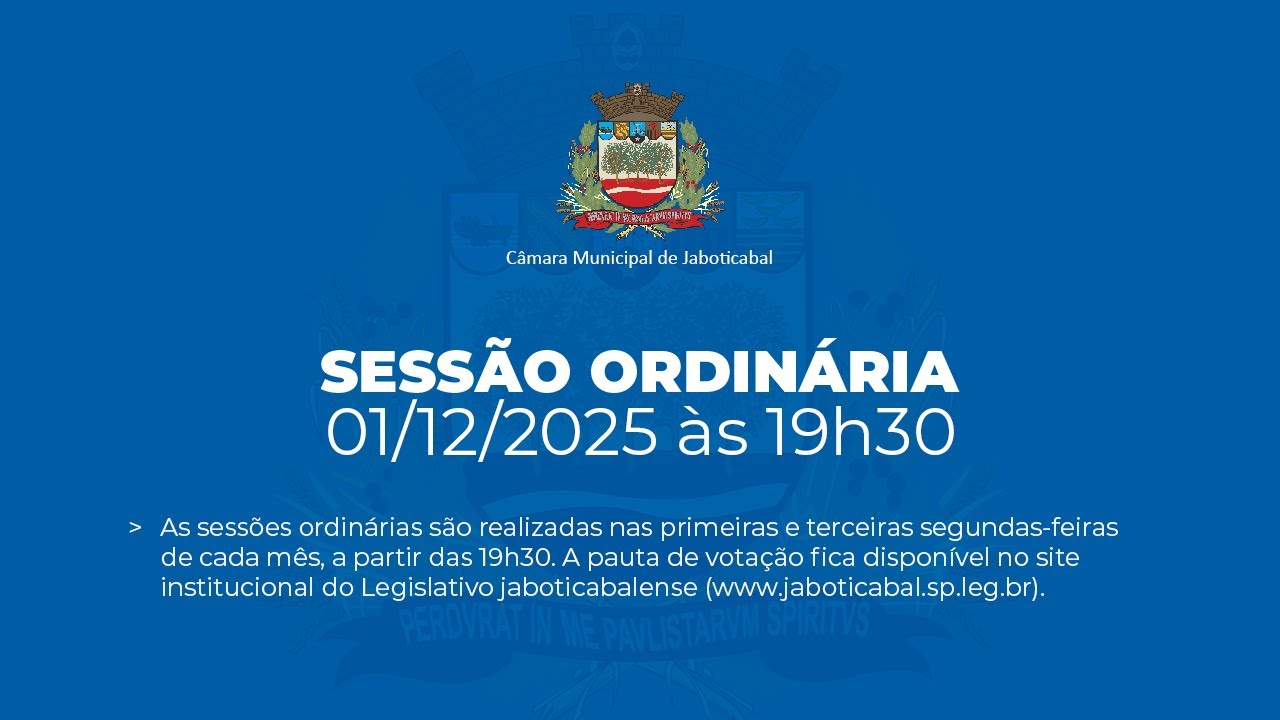 01/12/2025 - Sessão Ordinária