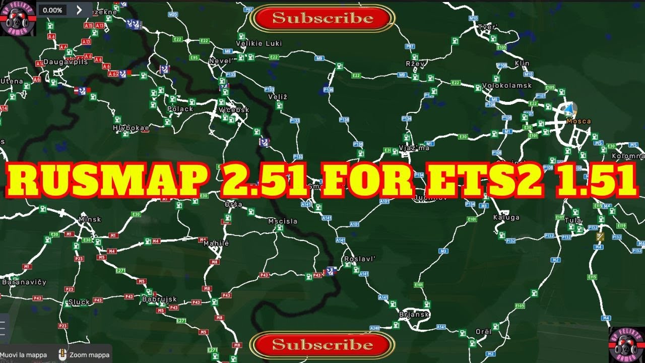 RUSMAP 2.51 for ETS2 1.51