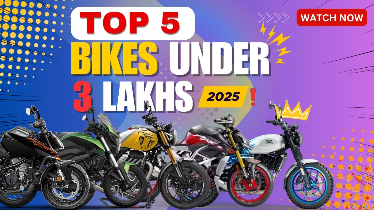Top 5 Best Bikes Under ₹3 Lakh in India 2025 🔥  | Engine,Power,Mileage, Speed & Price - Biker24⚡