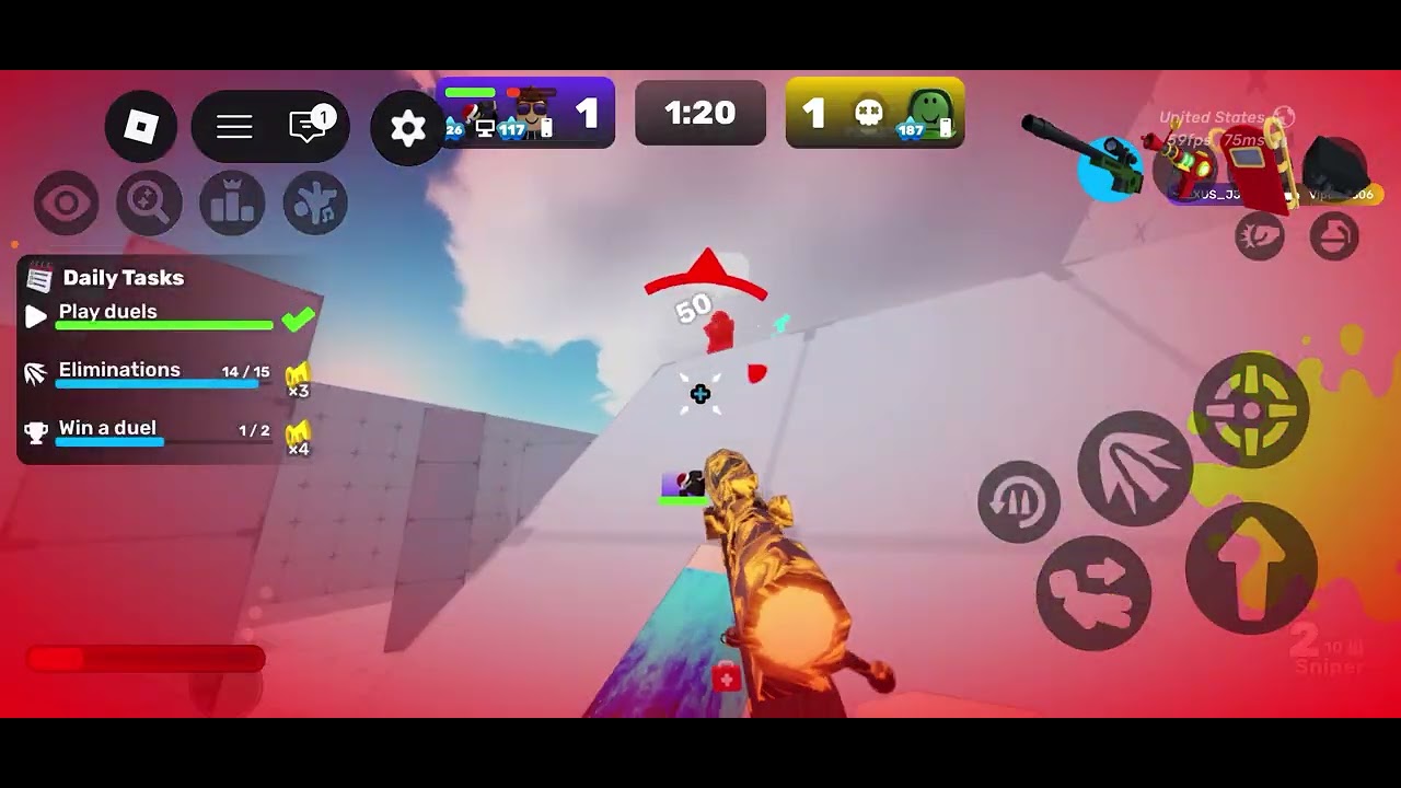 Playing Roblox rivals 