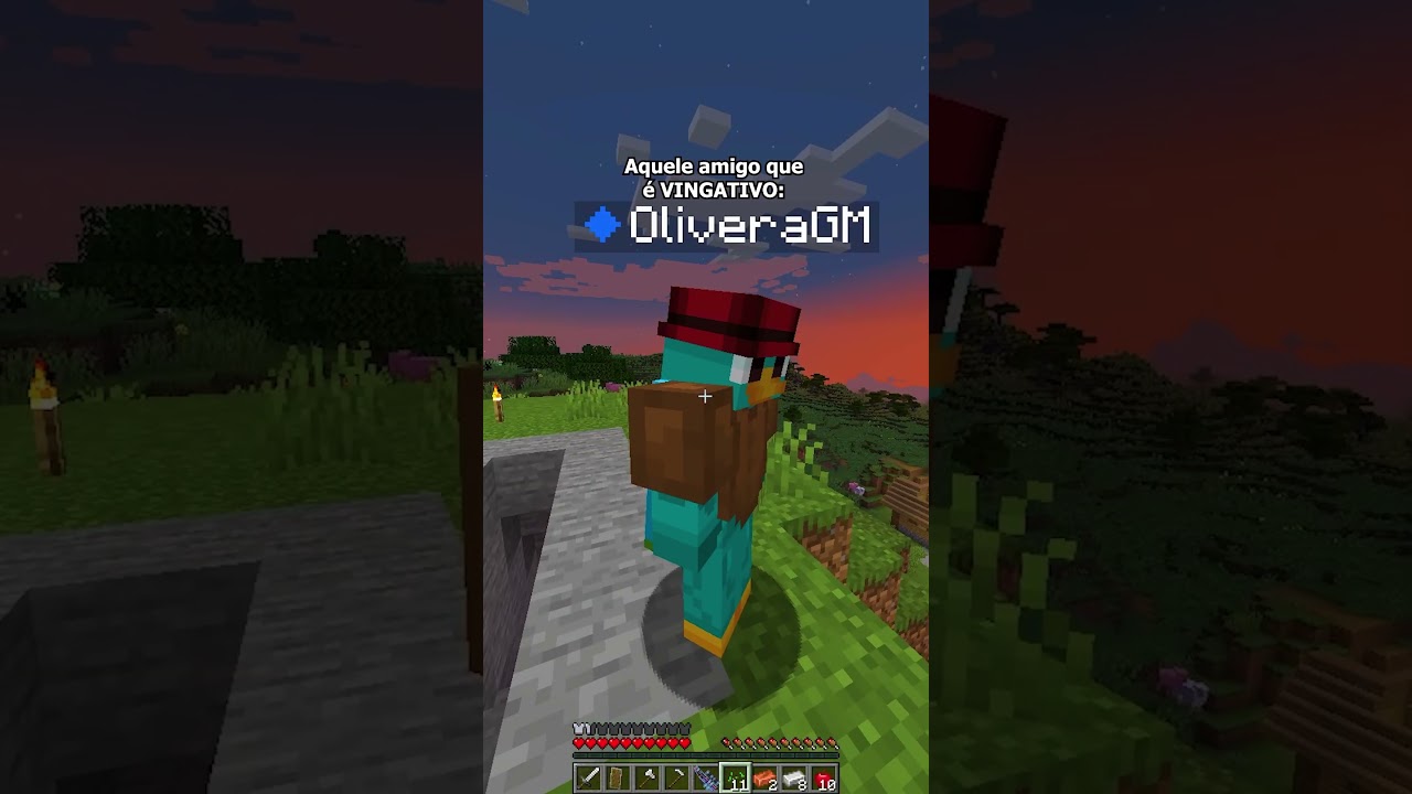 Achei a vingan&ccedil;a bem LEVE...  #minecraft