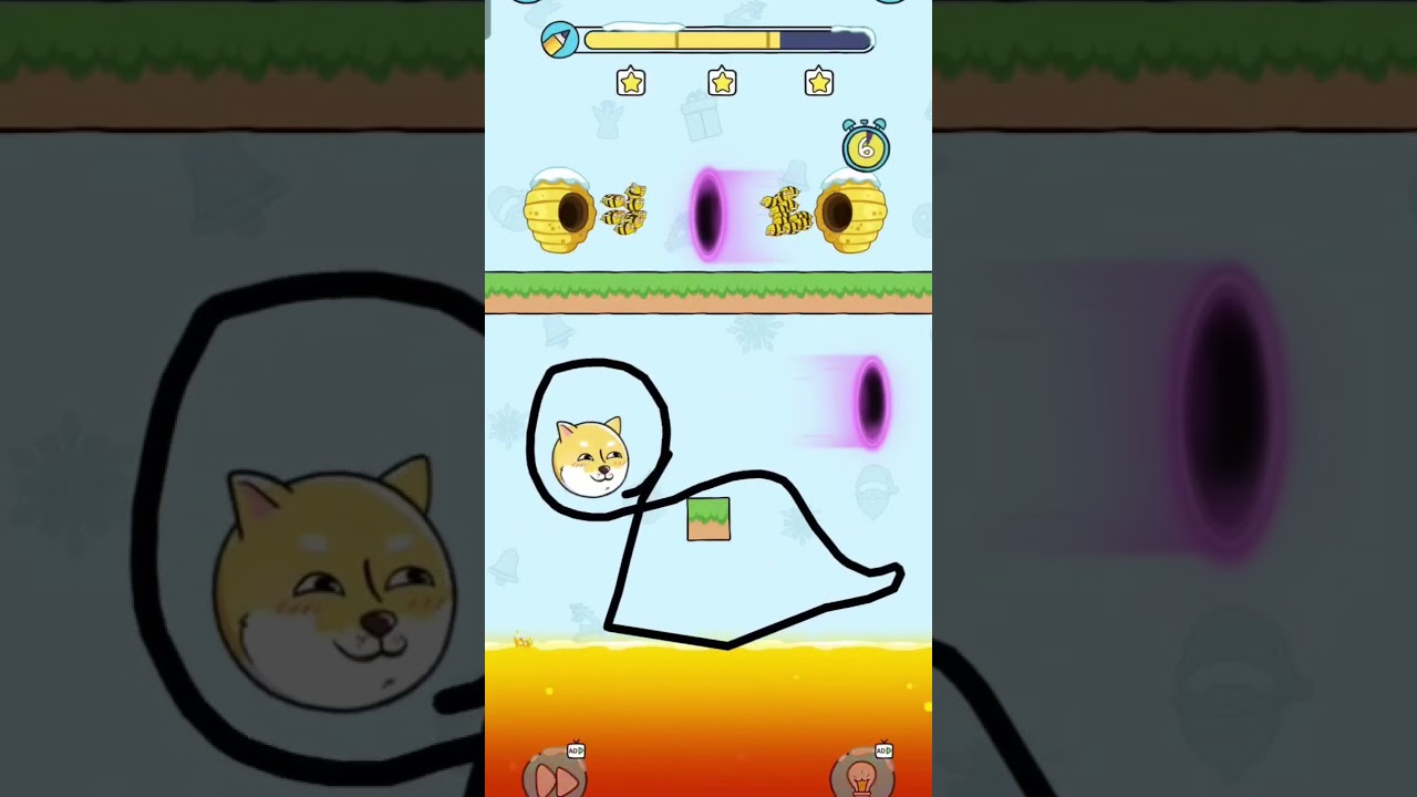 Dog game shorts video in gameplay 