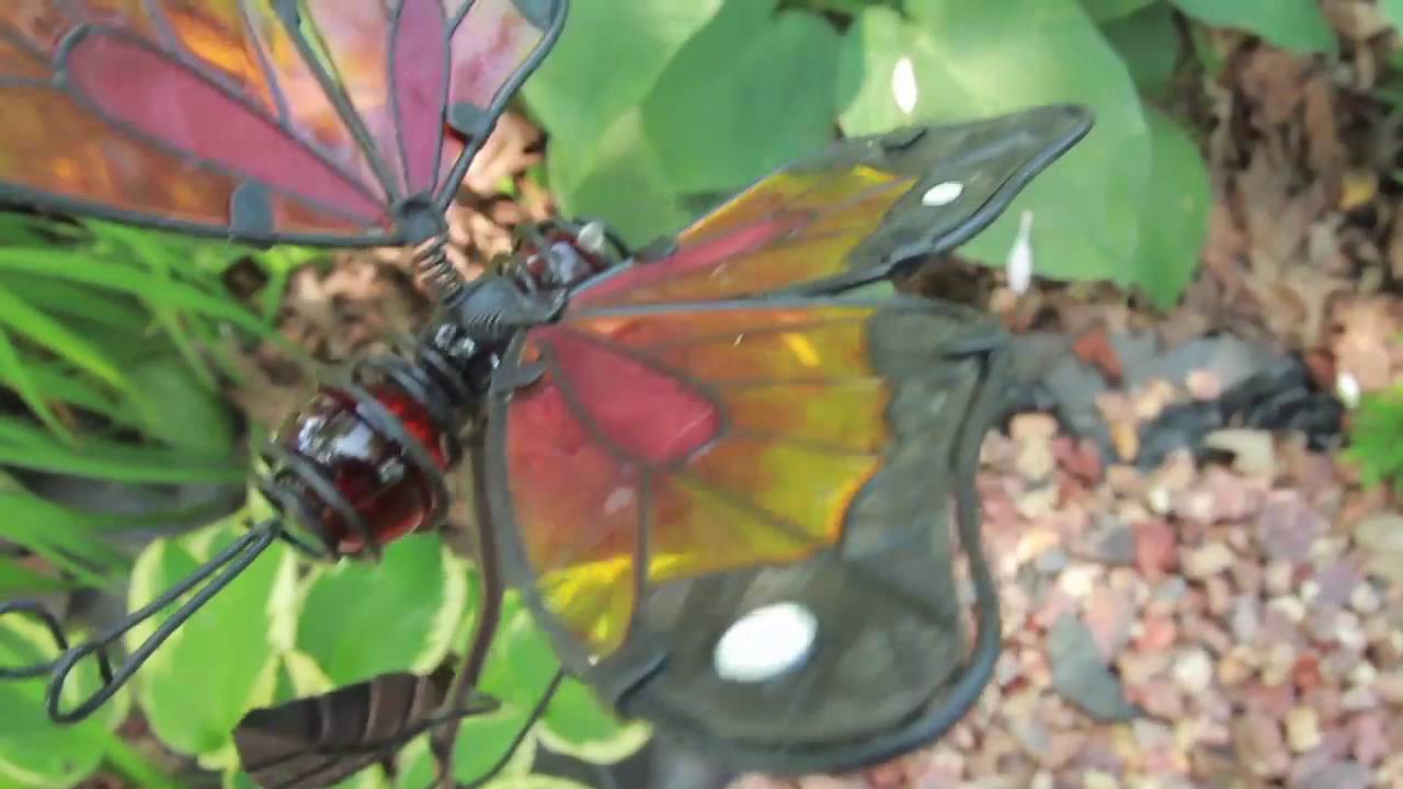 Decorative Butterfly & Dragonfly Metal Garden Stakes | Palmate&trade; Lawn Decor