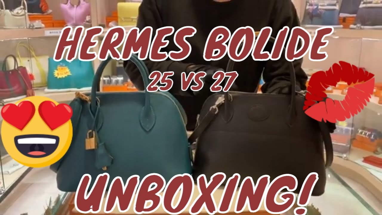 HERMES BOLIDE 25 & 27 尺寸比較 開箱
