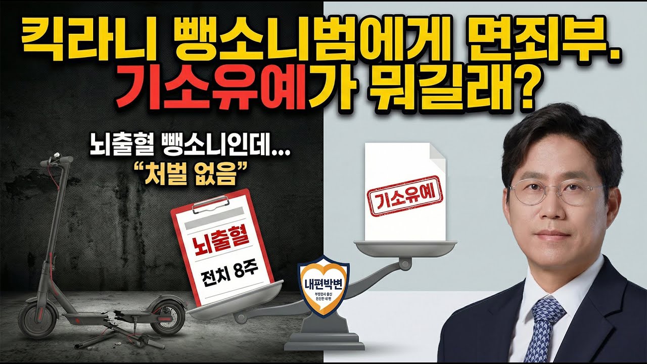 [충격] 킥라니 뺑소니범을 풀어준 '기소유예'의 정체? 과연 정당한 처분이었나 (부장검사 출신 분석)